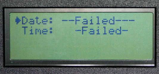 Date/time failure message
