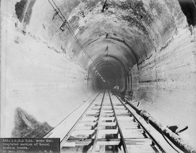 [Completed section of tunnel]