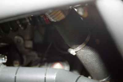 [Re-connecting fuel line]