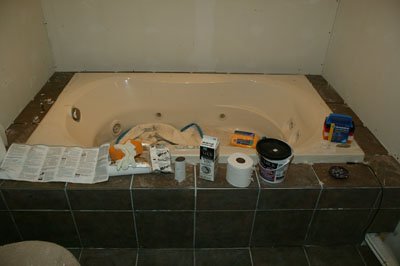 [Installing tile]