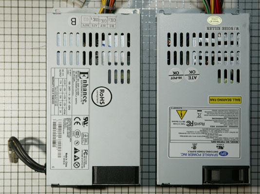 Power supplies - top view