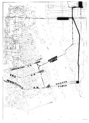 [Photo Map Manhattan & Jersey Proposed Church St. Route]