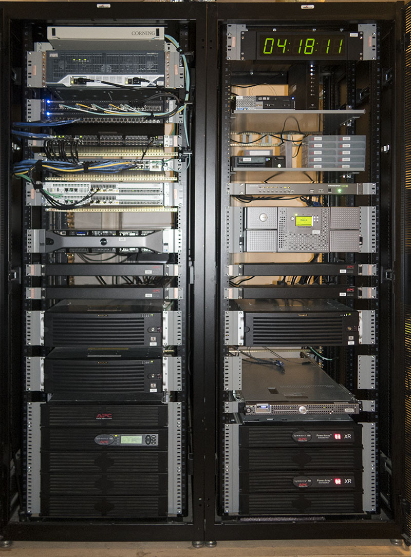 View of entire 
rack