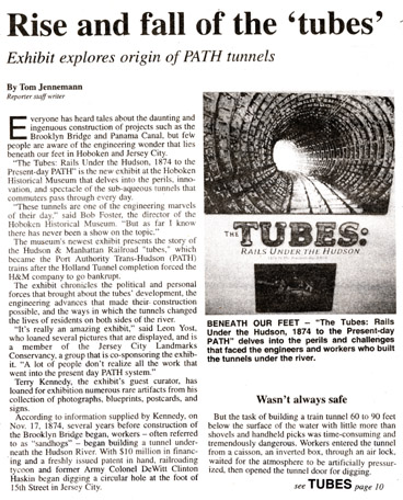Tubes Exhibit Hoboken Reporter 030202
